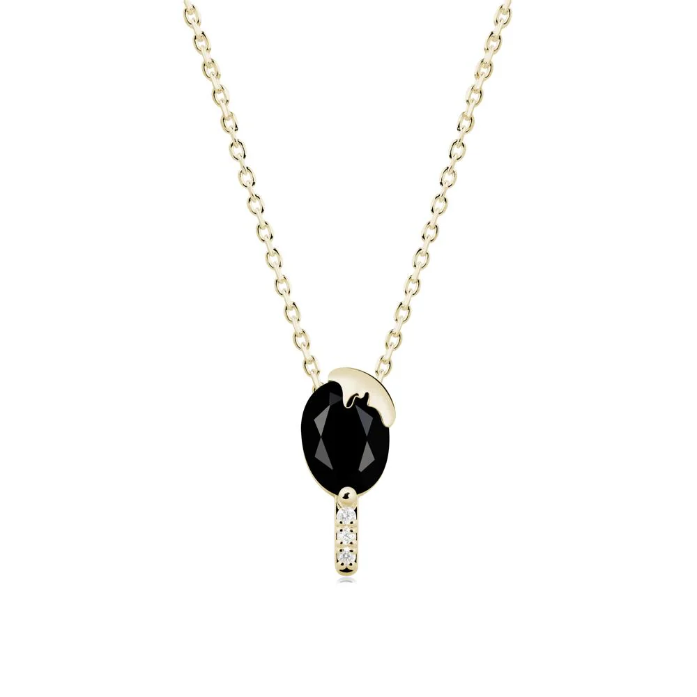 Popsicle Inspired Oval Black Spinel Pendant - Image 7