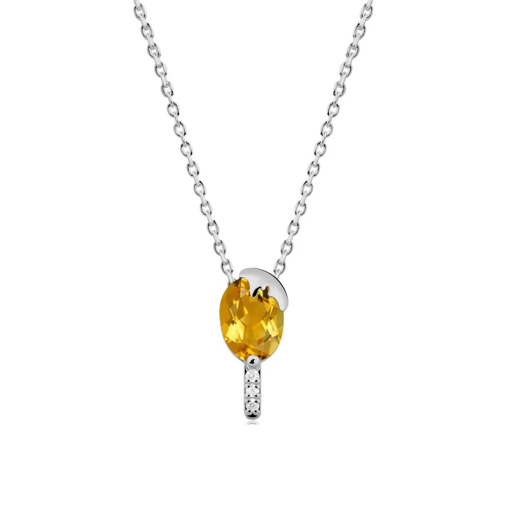 Popsicle Inspired Oval Citrine Pendant - Image 3