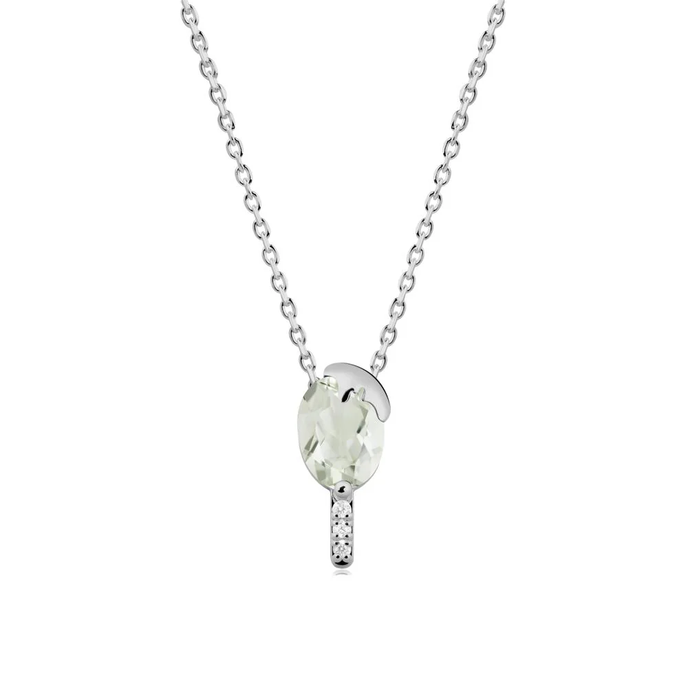 Popsicle Inspired Oval Green Amethyst Pendant - Image 3