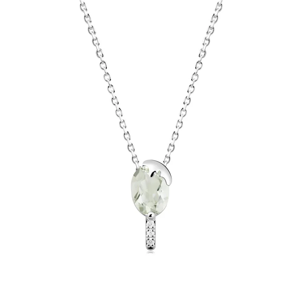Popsicle Inspired Oval Green Amethyst Pendant - Image 4