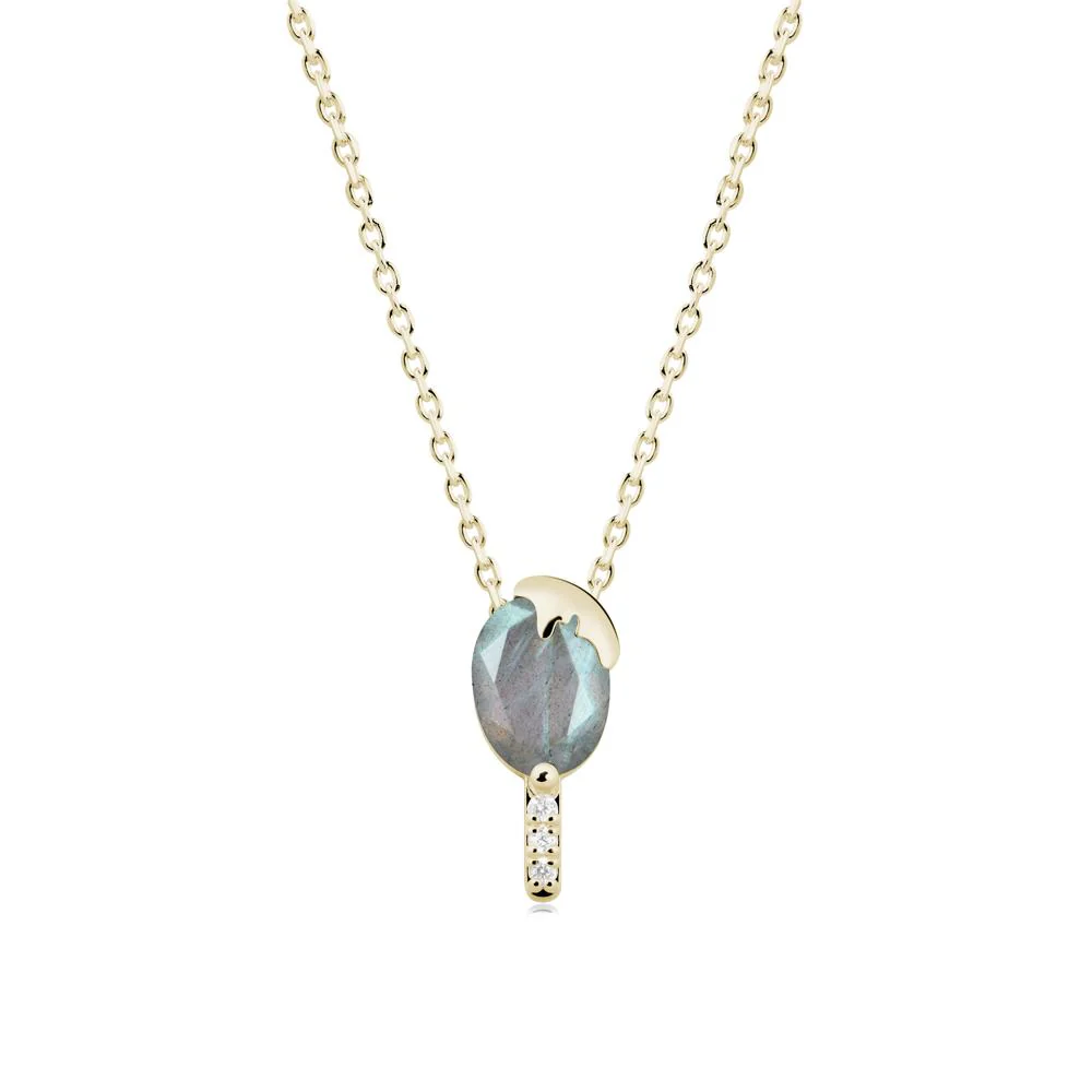 Popsicle Inspired Oval Labradorite Pendant - Image 4