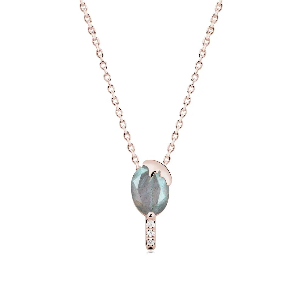 Popsicle Inspired Oval Labradorite Pendant - Image 8