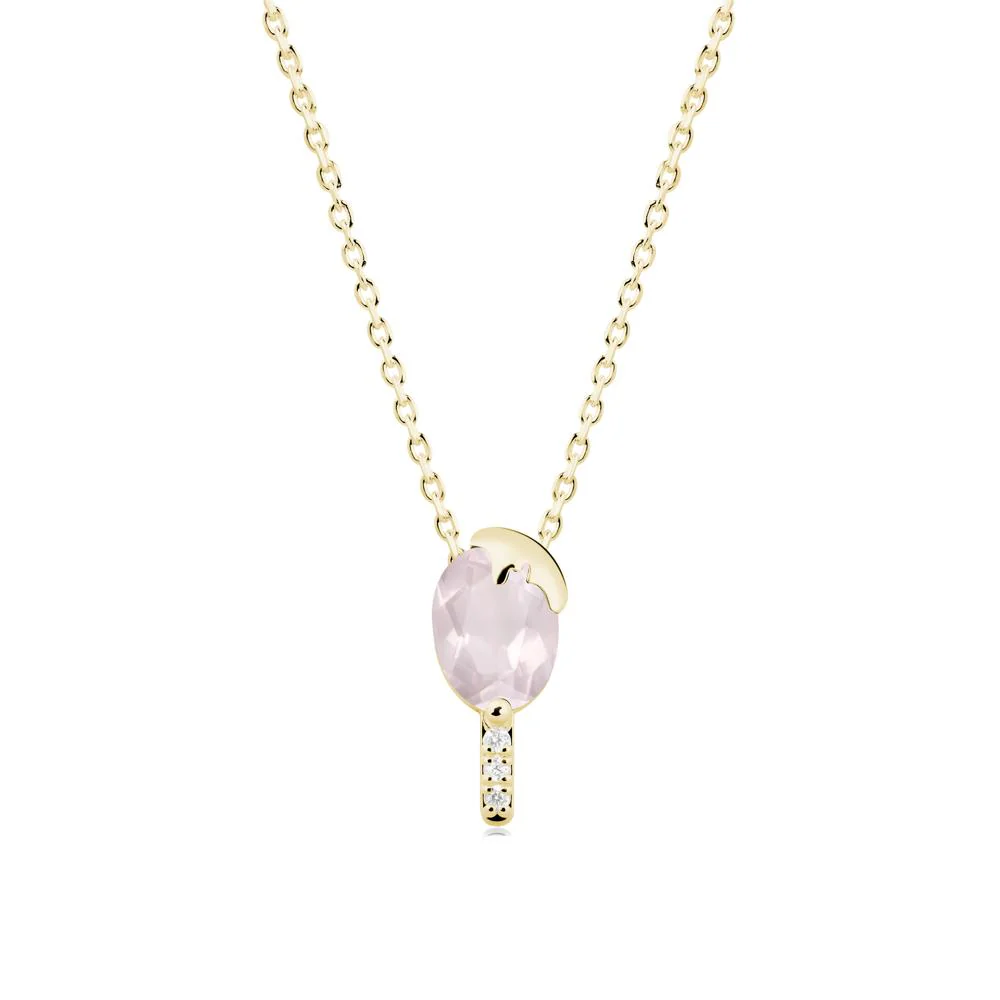 Popsicle Inspired Oval Rose Quartz Pendant - Image 5