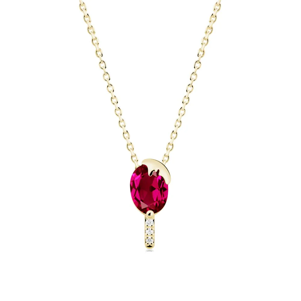 Popsicle Inspired Oval Ruby Pendant - Image 6