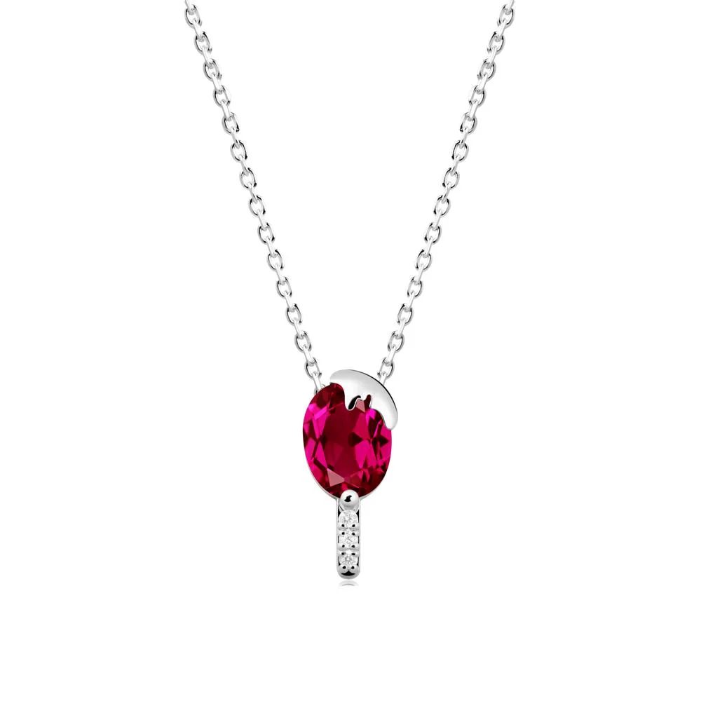 Popsicle Inspired Oval Ruby Pendant - Image 8