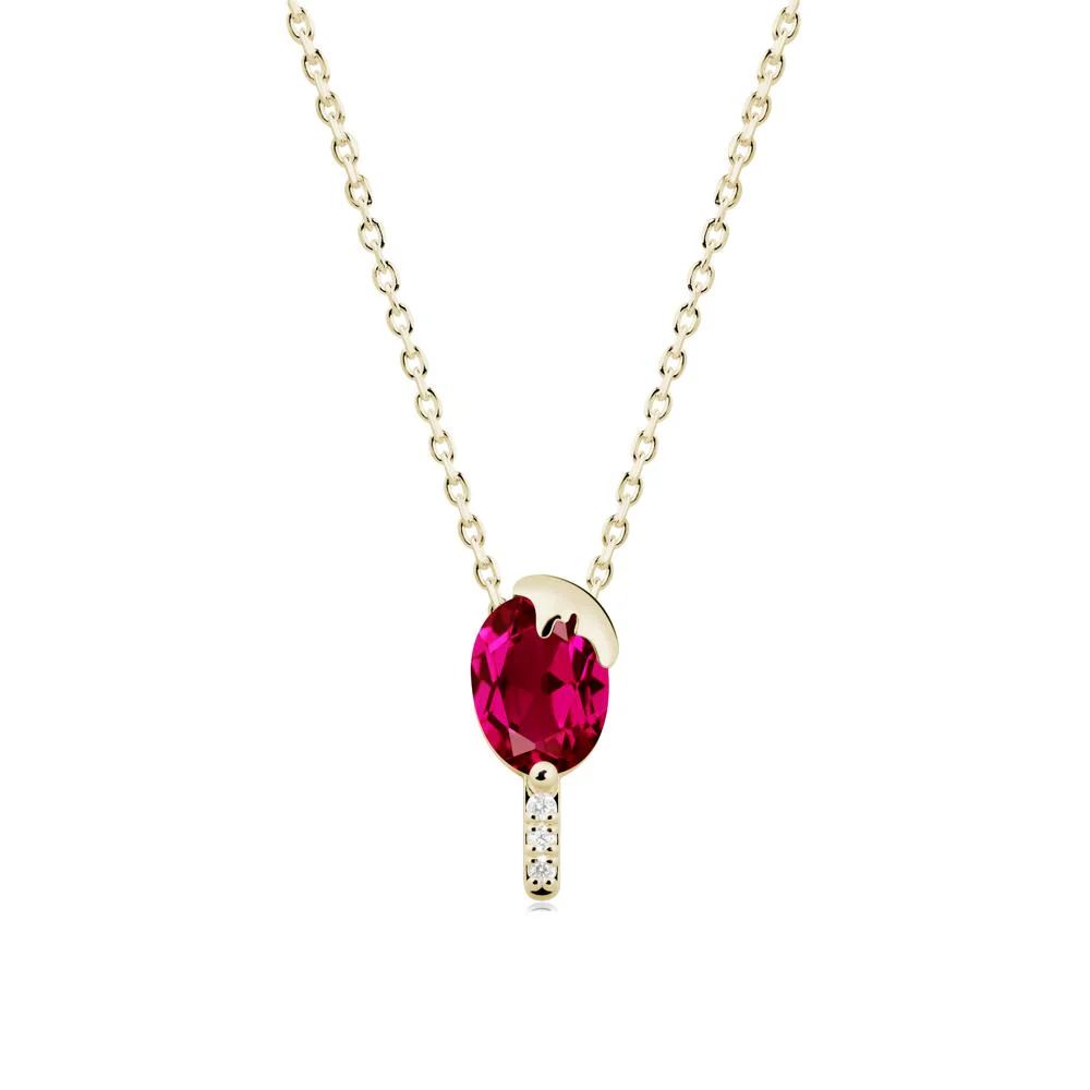 Popsicle Inspired Oval Ruby Pendant - Image 9
