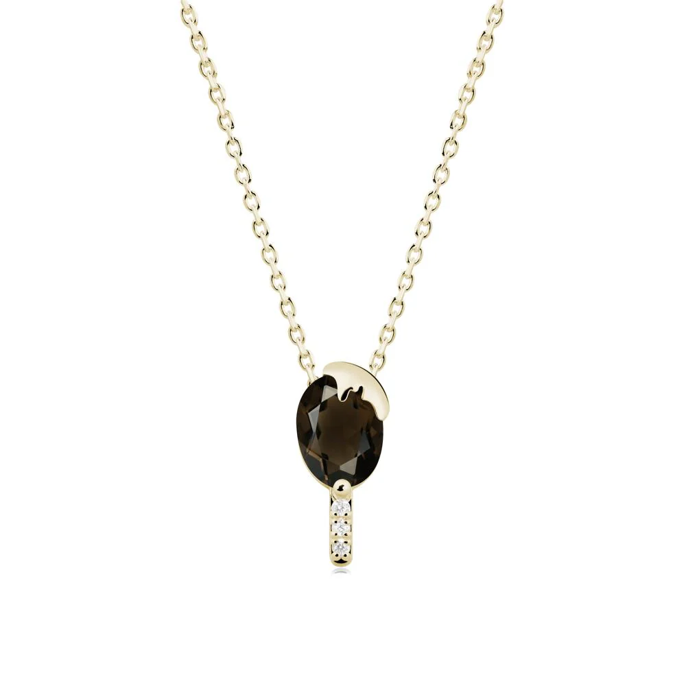 Popsicle Inspired Oval Smoky Quartz Pendant - Image 2