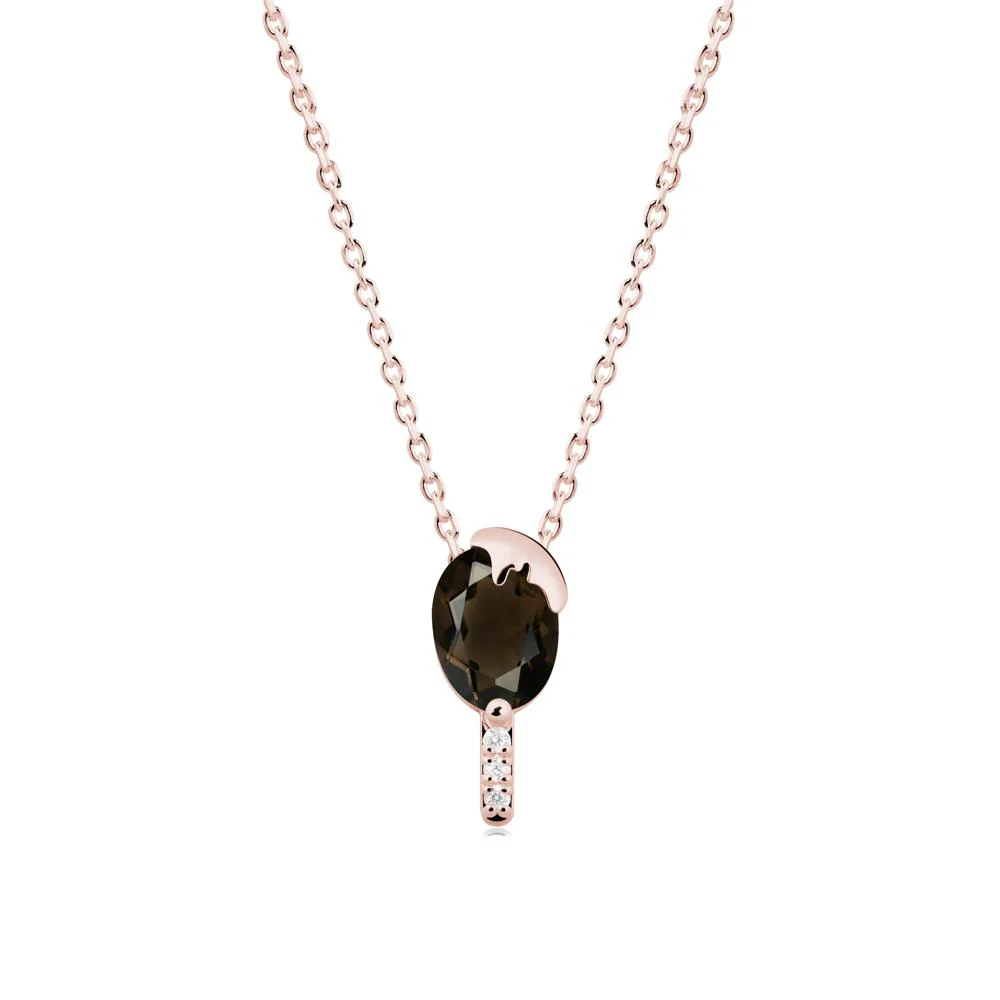 Popsicle Inspired Oval Smoky Quartz Pendant - Image 4