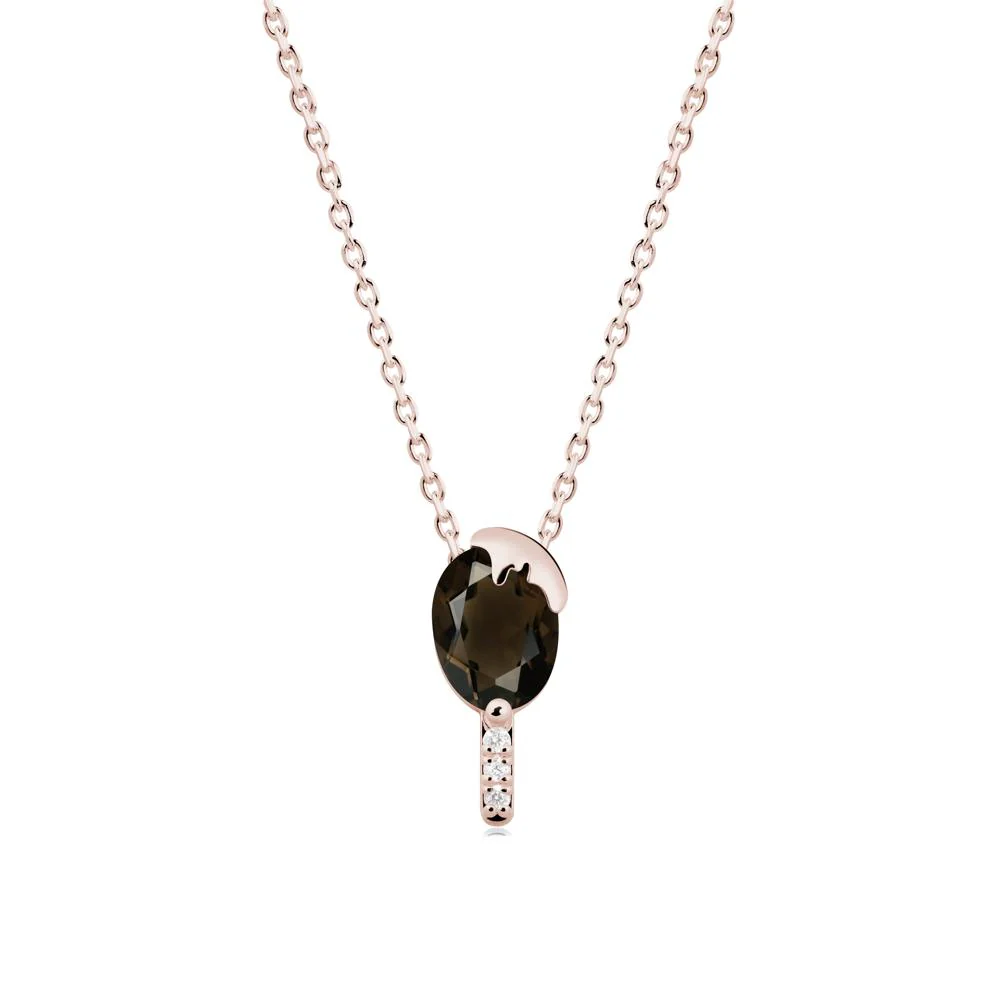 Popsicle Inspired Oval Smoky Quartz Pendant - Image 7