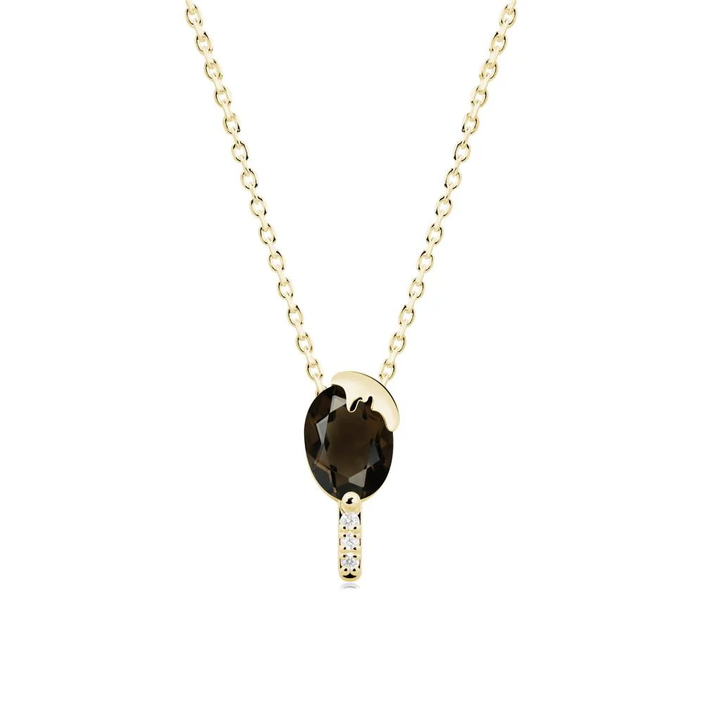 Popsicle Inspired Oval Smoky Quartz Pendant - Image 9