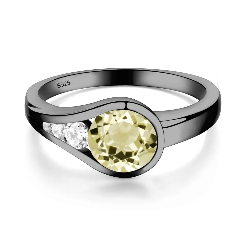 Prince Rupert's Drop Lemon Quartz Ring - Image 5