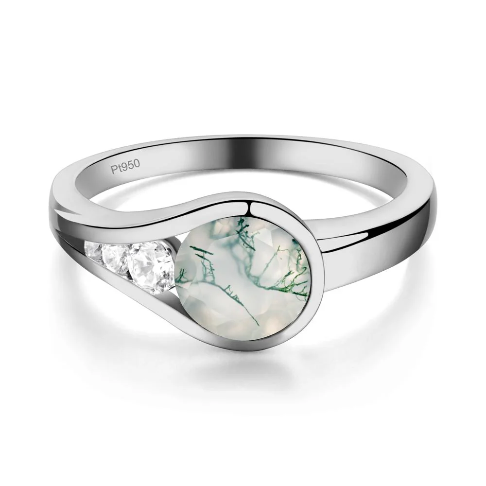 Prince Rupert's Drop Moss Agate Ring - Image 2