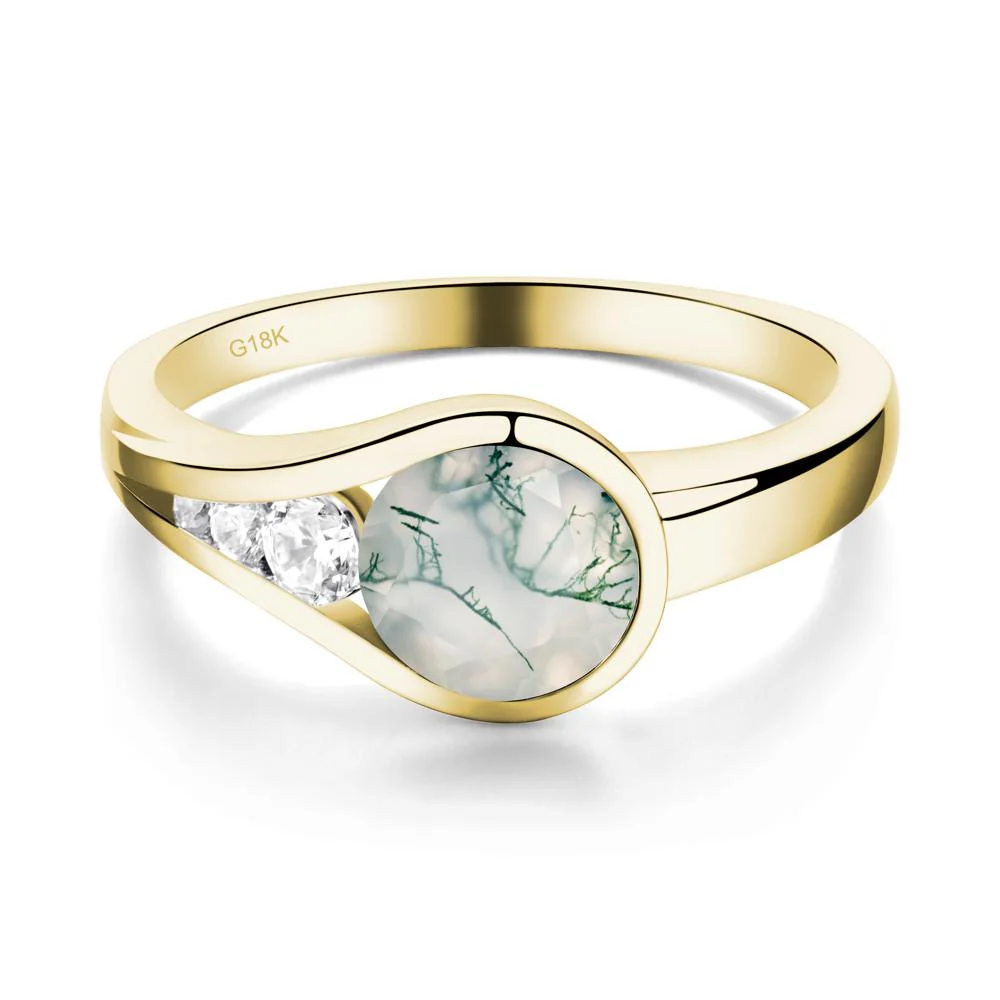Prince Rupert's Drop Moss Agate Ring - Image 3