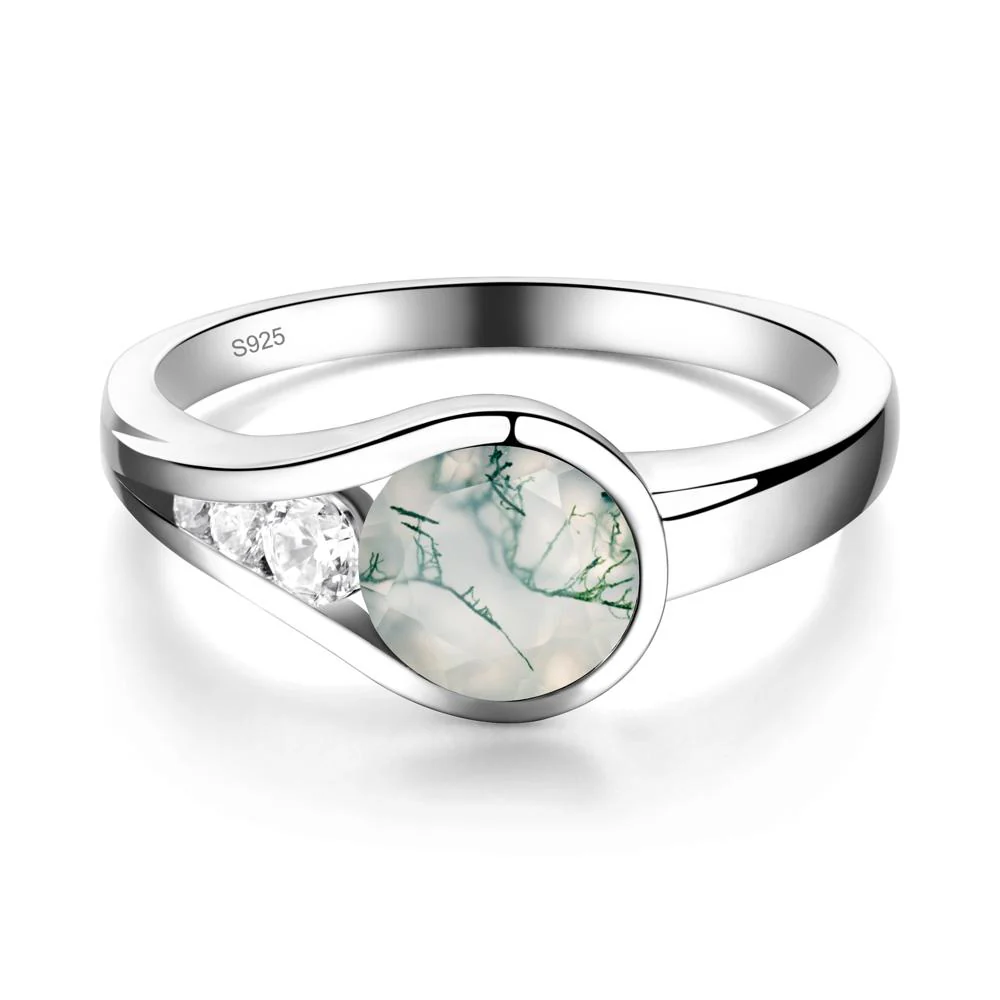 Prince Rupert's Drop Moss Agate Ring - Image 9