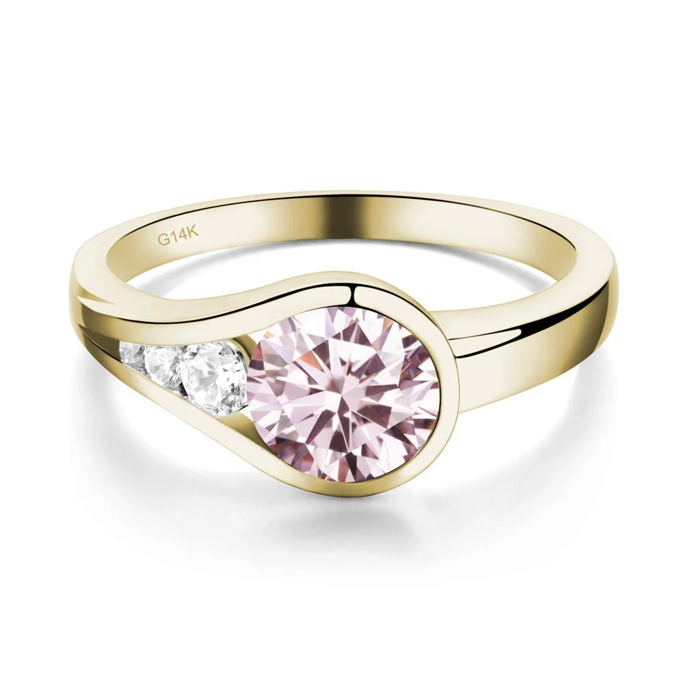 Prince Rupert's Drop Pink Cubic Zirconia Ring