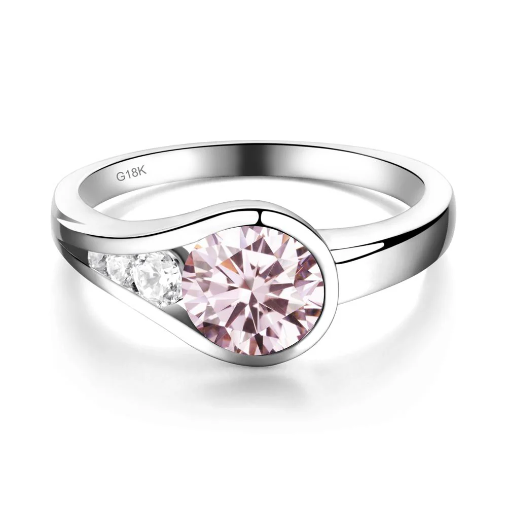 Prince Rupert's Drop Pink Cubic Zirconia Ring - Image 3