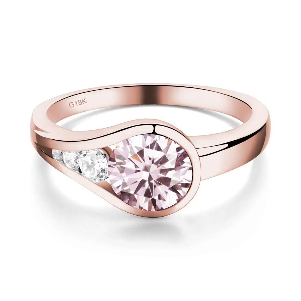 Prince Rupert's Drop Pink Cubic Zirconia Ring - Image 4
