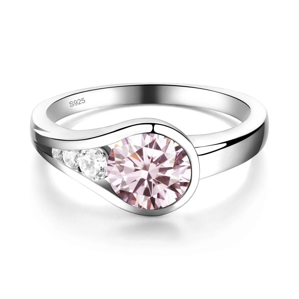 Prince Rupert's Drop Pink Cubic Zirconia Ring - Image 5