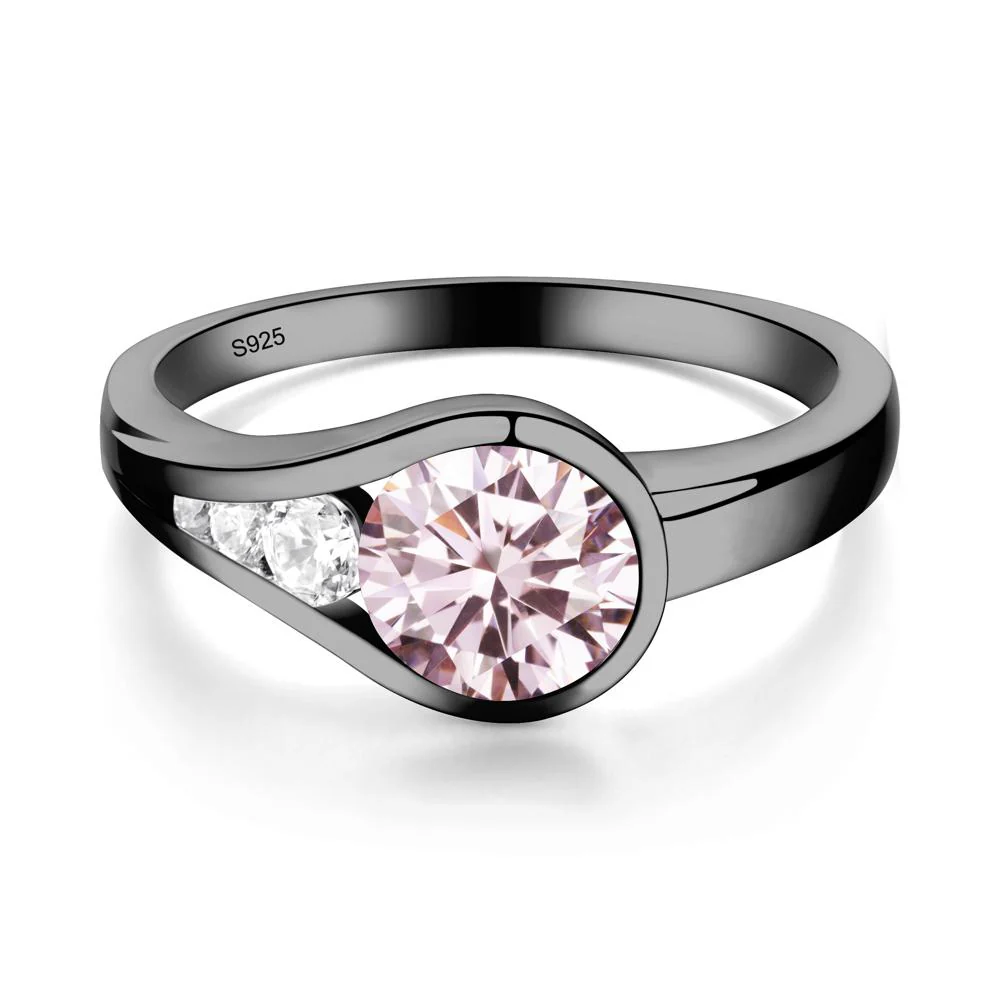 Prince Rupert's Drop Pink Cubic Zirconia Ring - Image 6