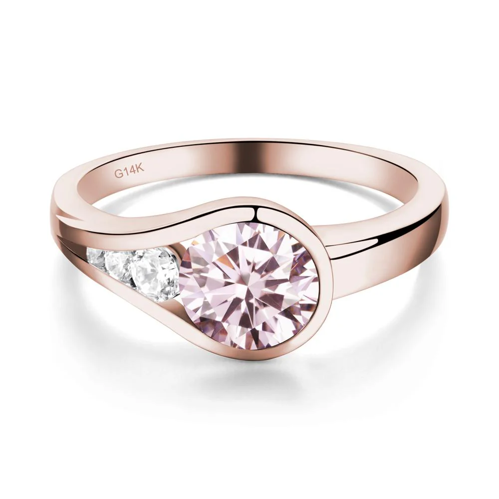 Prince Rupert's Drop Pink Cubic Zirconia Ring - Image 7