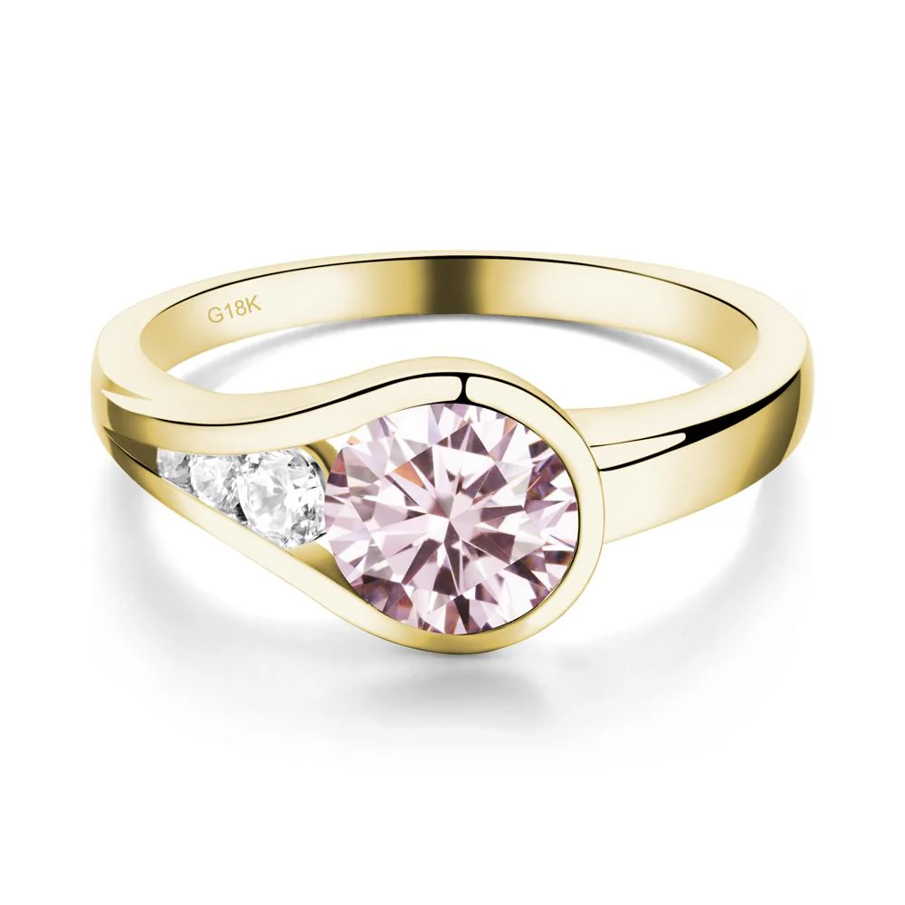 Prince Rupert's Drop Pink Cubic Zirconia Ring - Image 8