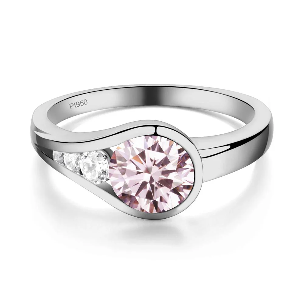 Prince Rupert's Drop Pink Cubic Zirconia Ring - Image 9