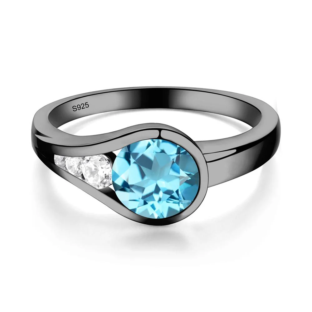 Prince Rupert's Drop Swiss Blue Topaz Ring