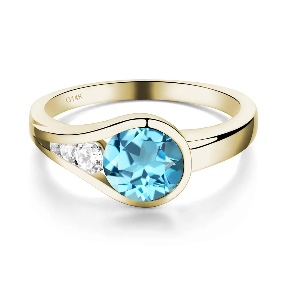 Prince Rupert's Drop Swiss Blue Topaz Ring - Image 3