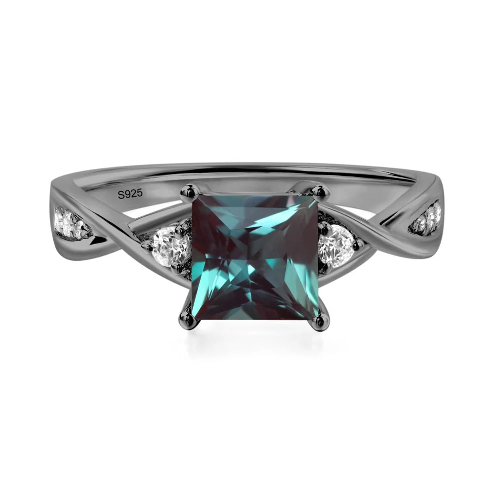 Princess Cut Alexandrite Engagement Ring - Image 2