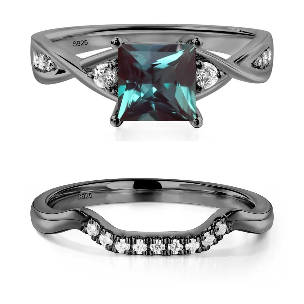 Princess Cut Alexandrite Engagement Ring - Image 23