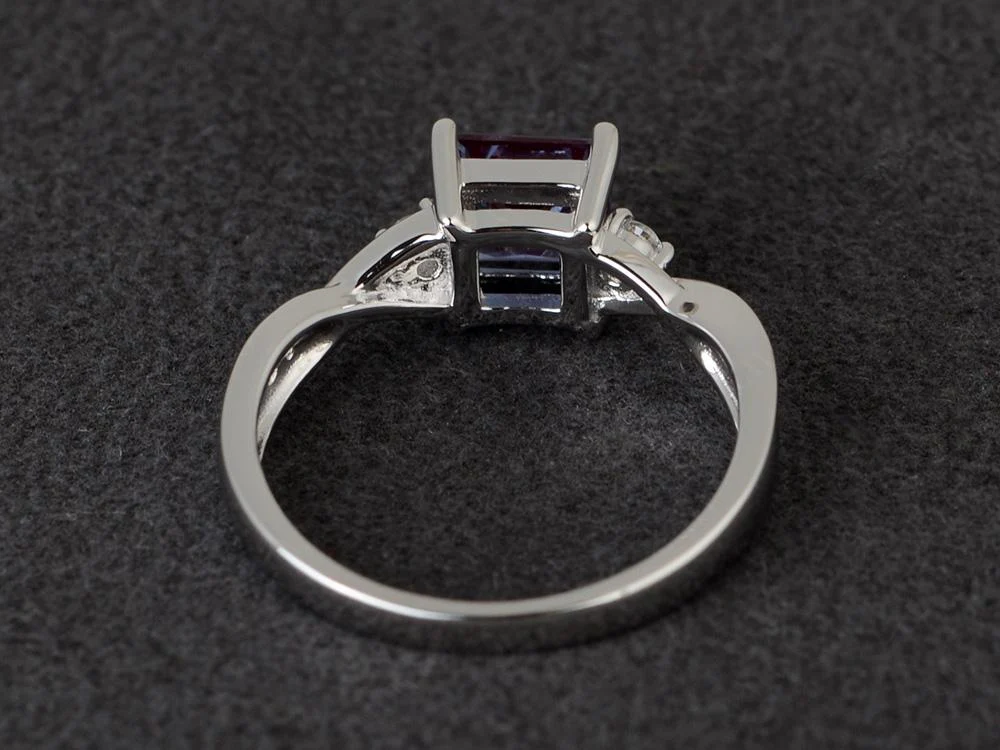 Princess Cut Alexandrite Engagement Ring - Image 31
