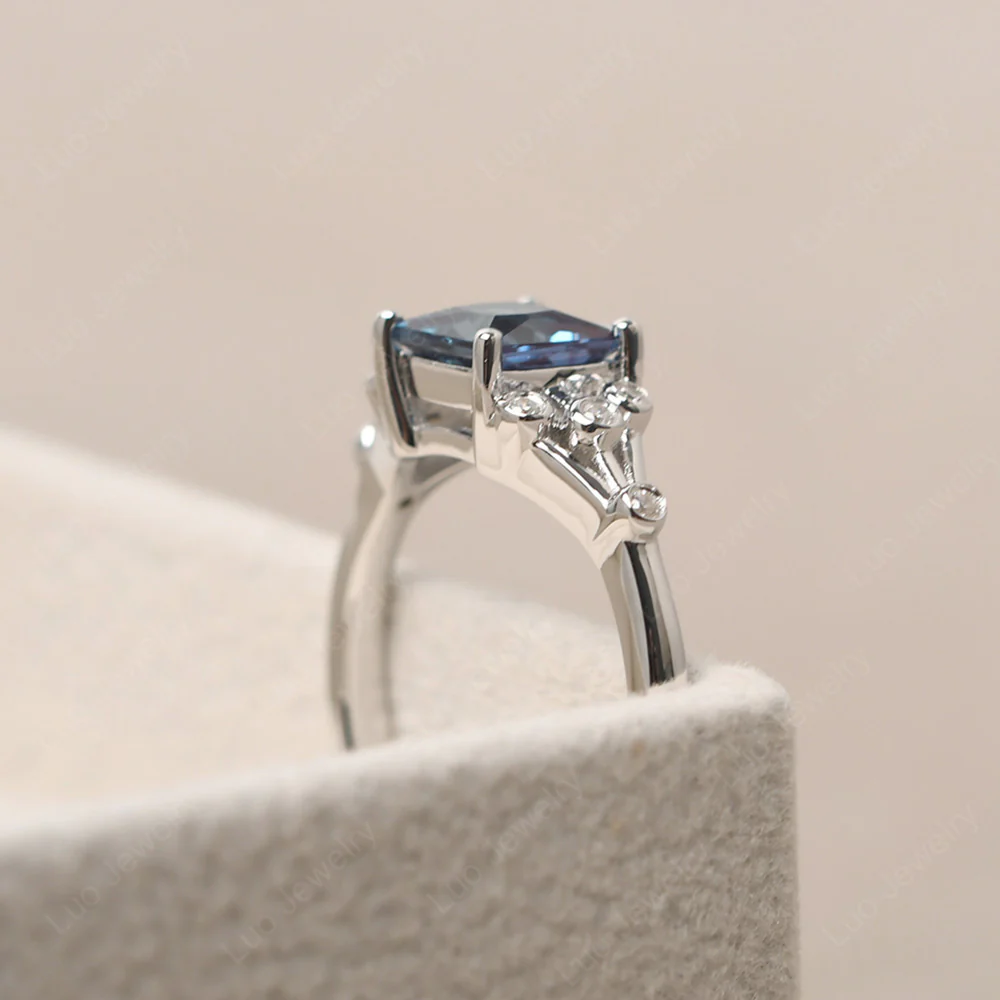 Princess Cut Alexandrite Constellation Ring - Image 4