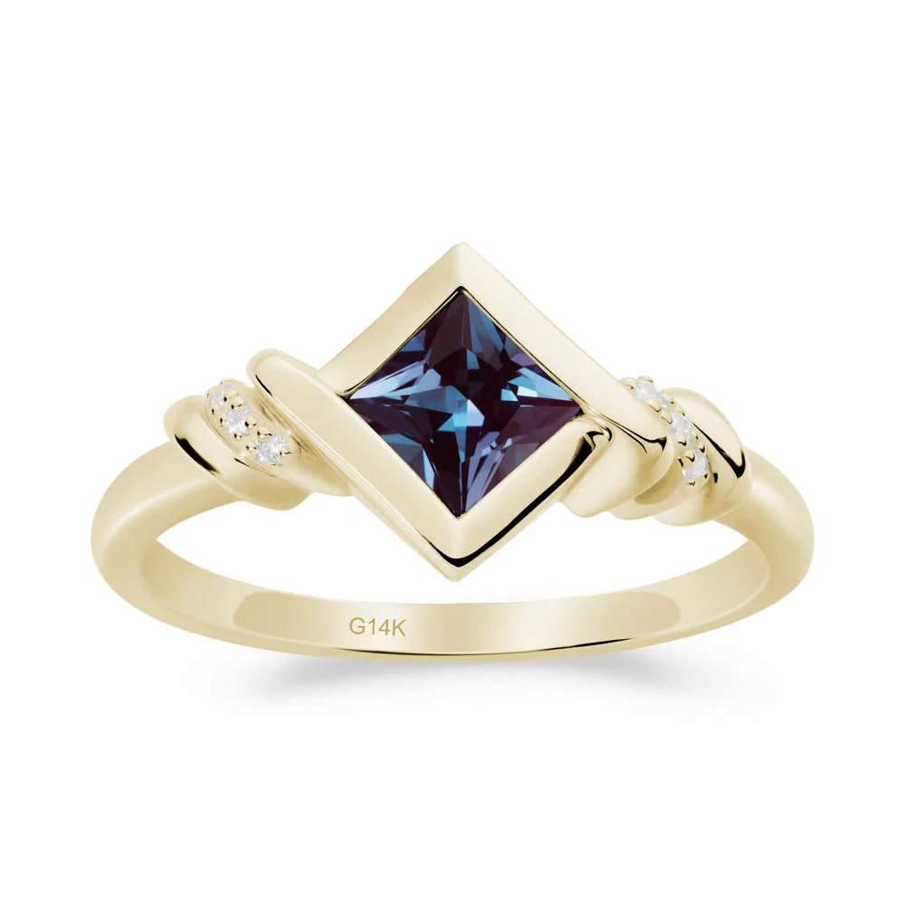 Princess Cut Alexandrite Statement Ring