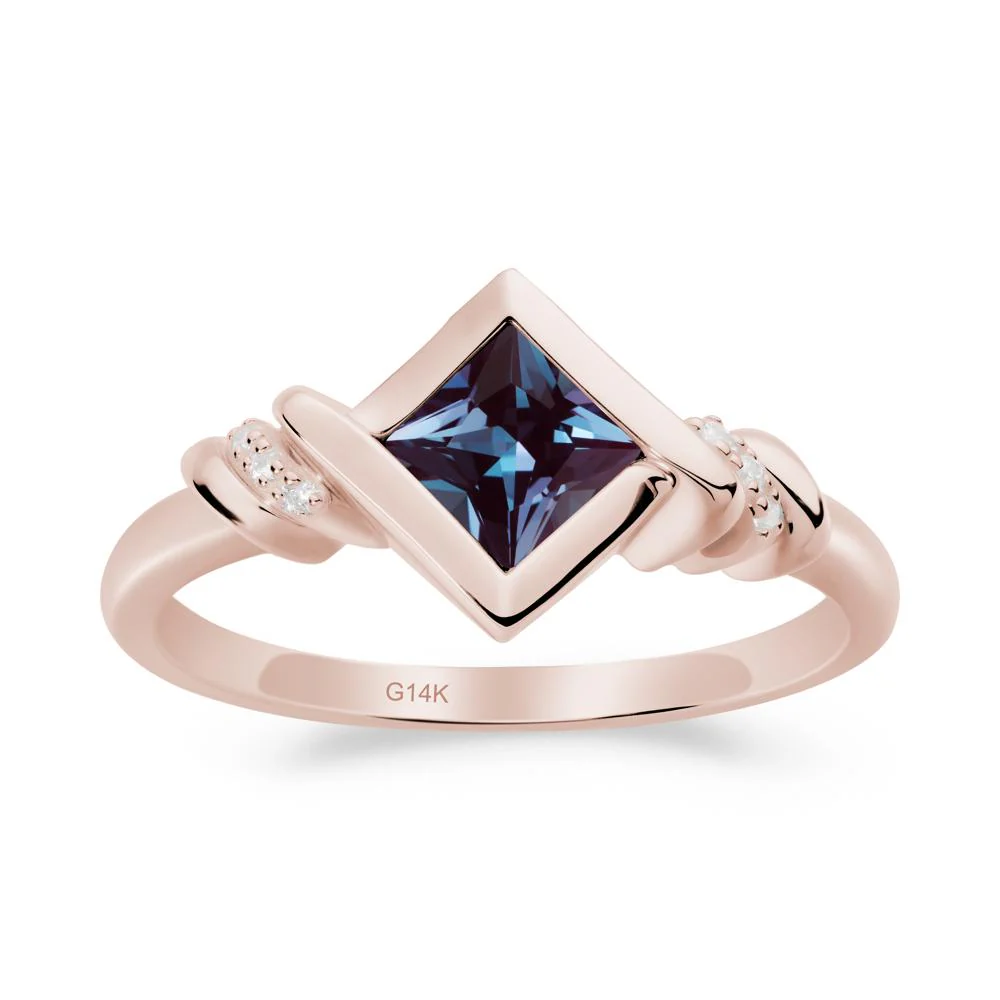 Princess Cut Alexandrite Statement Ring - Image 6
