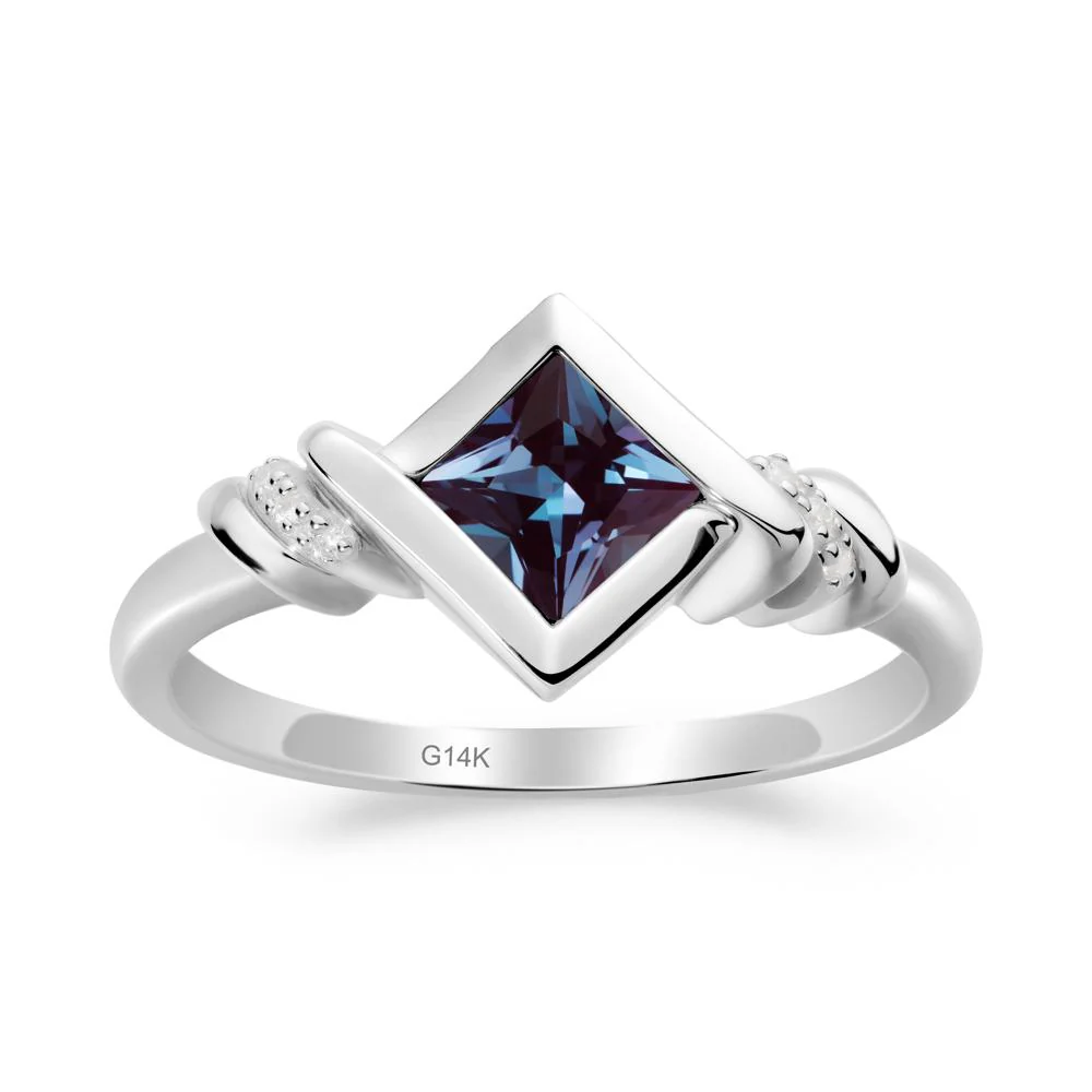 Princess Cut Alexandrite Statement Ring - Image 8