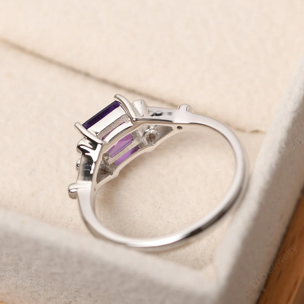 Square Cut Amethyst Constellation Ring - Image 3