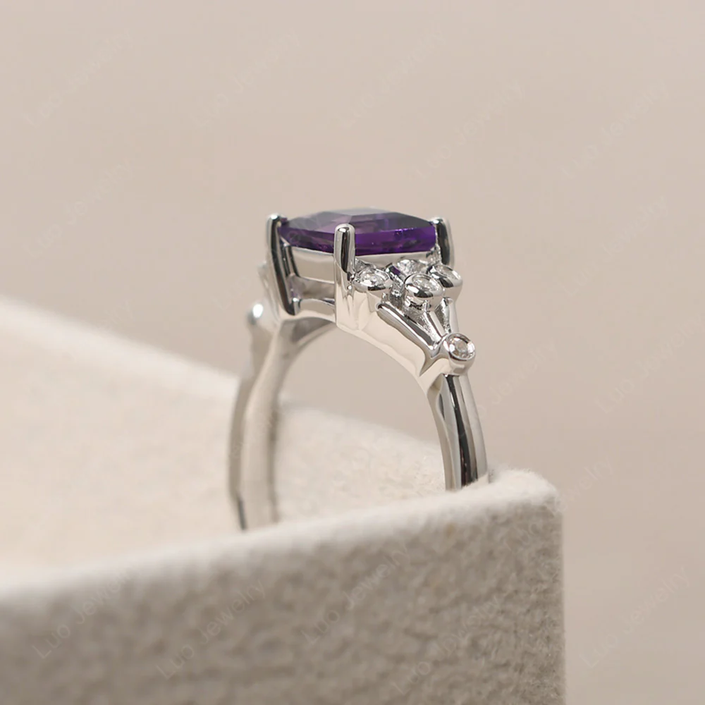 Square Cut Amethyst Constellation Ring - Image 4