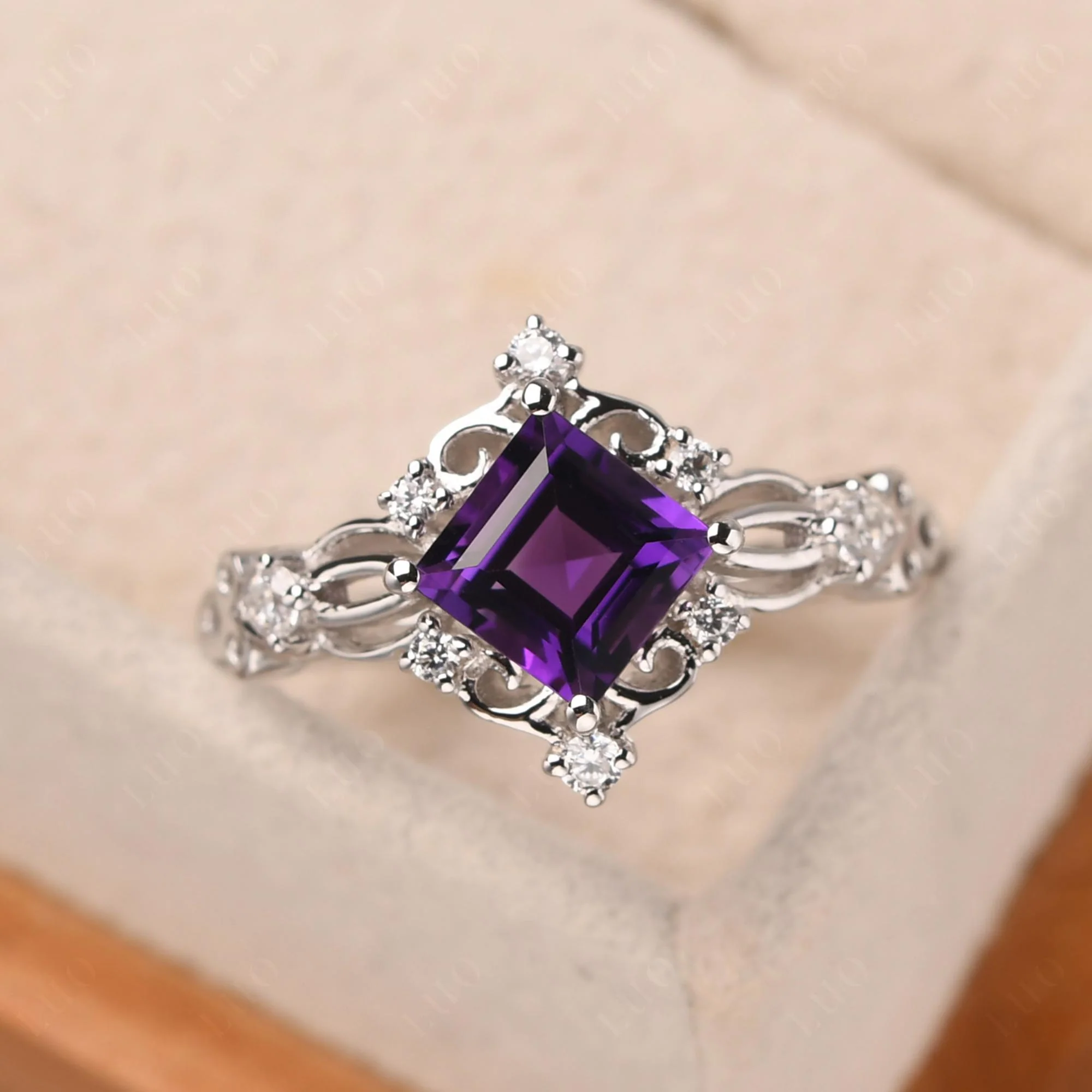Amethyst Art Deco Ring - Image 29