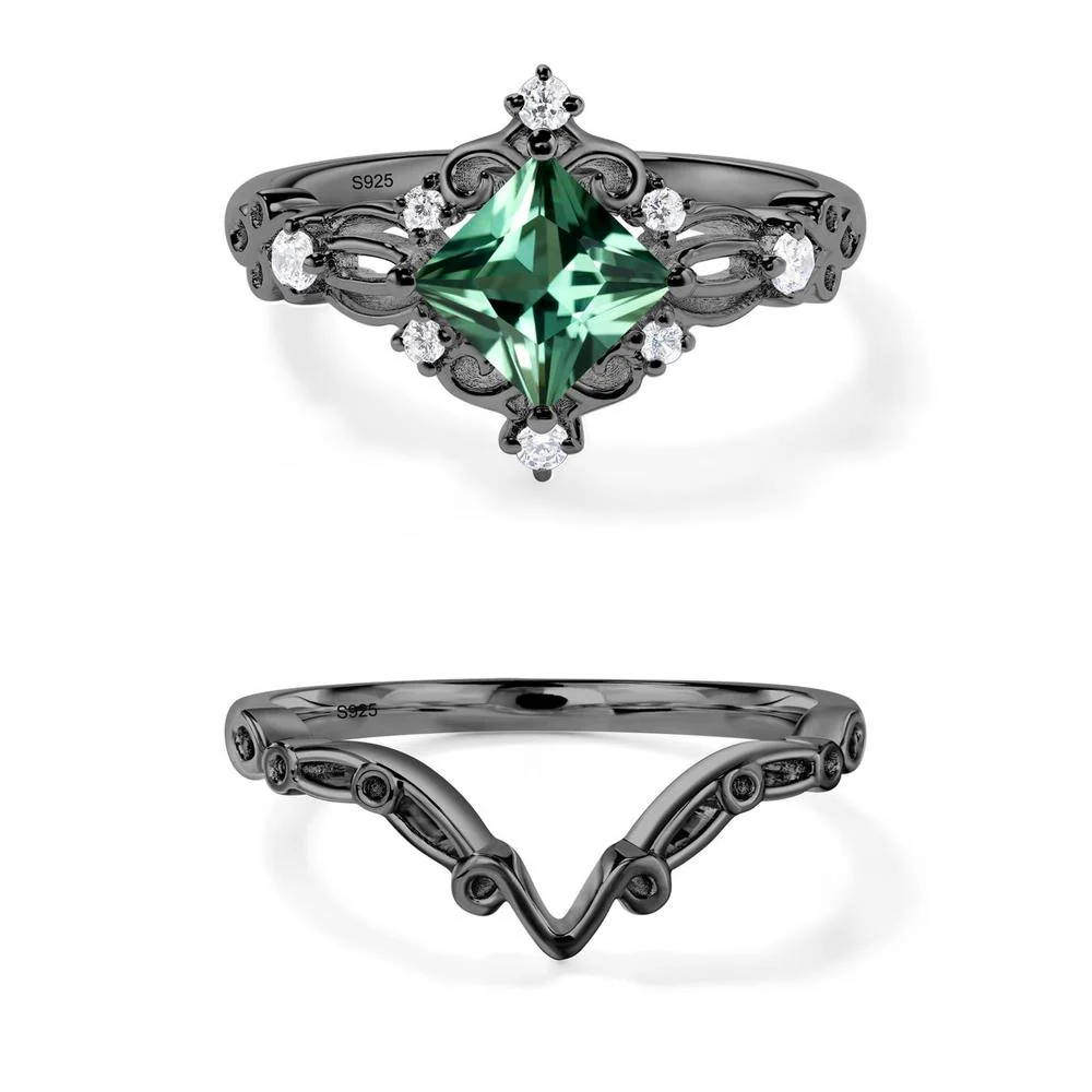 Green Sapphire Art Deco Ring - Image 13