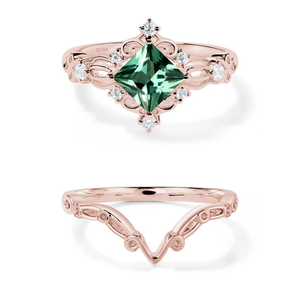Green Sapphire Art Deco Ring - Image 19
