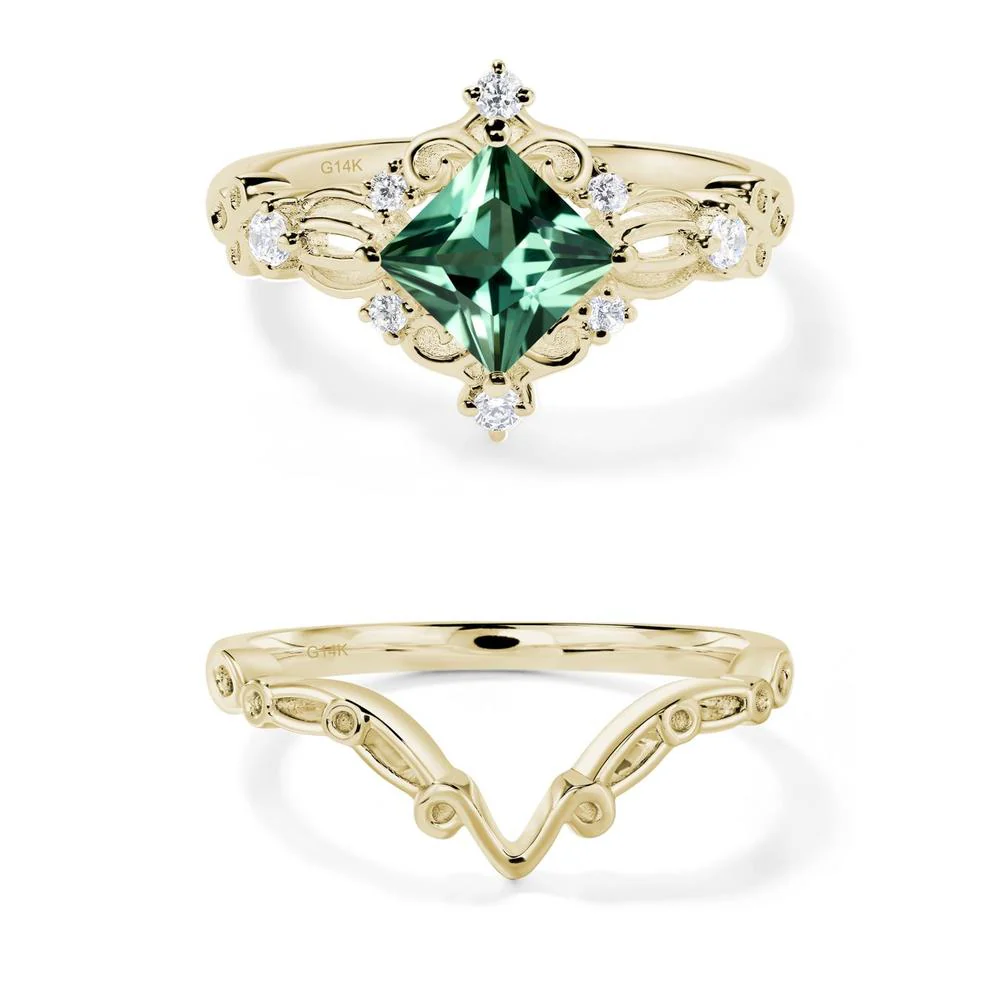 Green Sapphire Art Deco Ring - Image 21