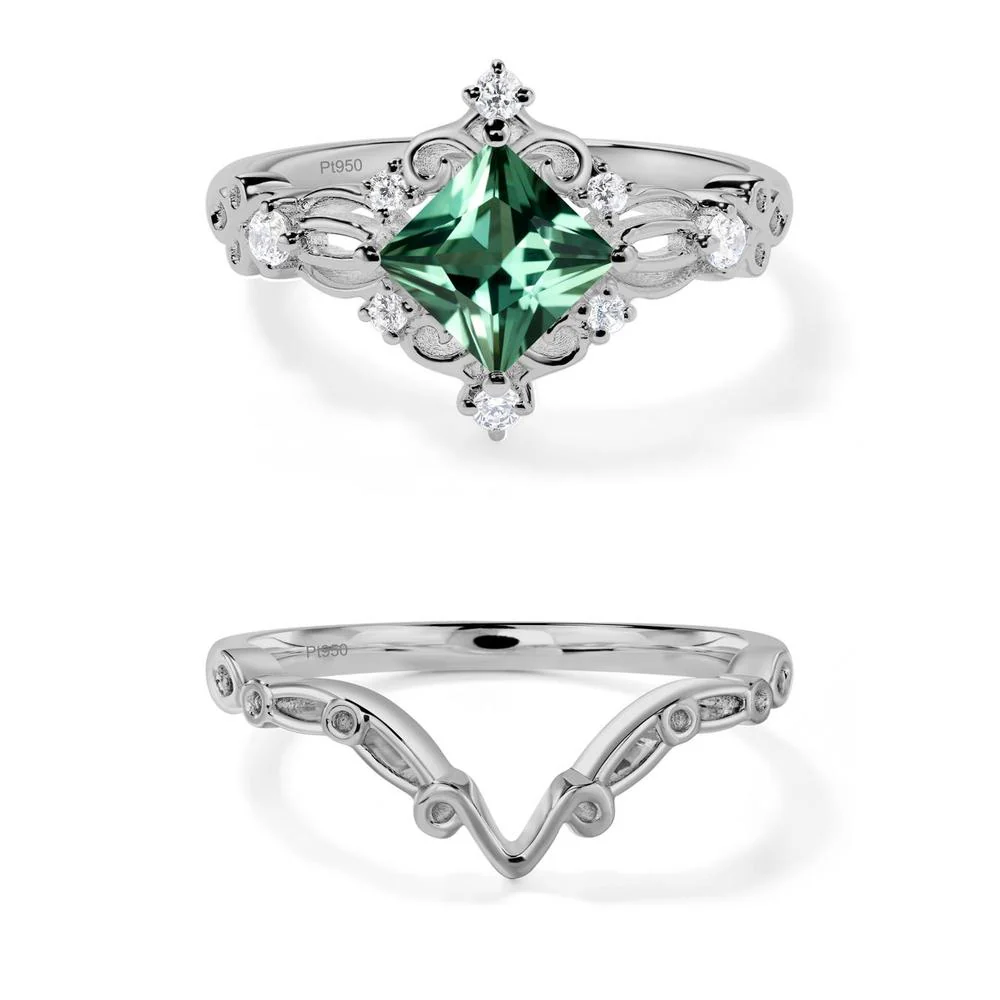 Green Sapphire Art Deco Ring - Image 23
