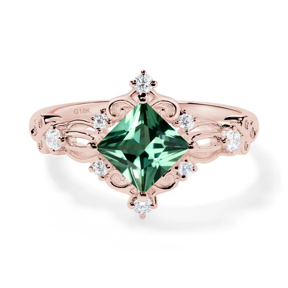 Green Sapphire Art Deco Ring - Image 5