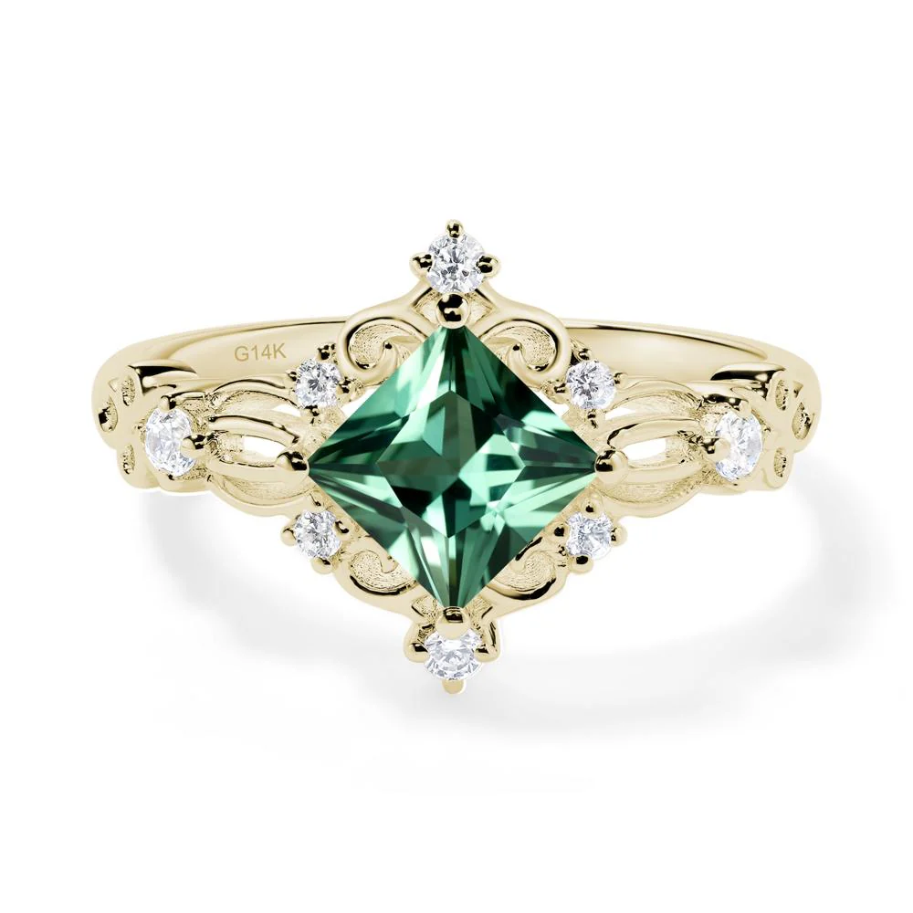 Green Sapphire Art Deco Ring - Image 6