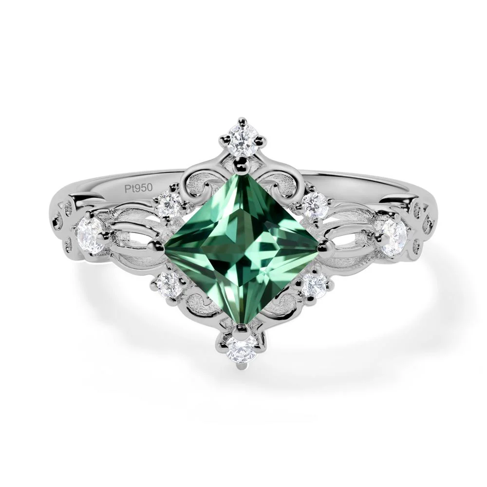 Green Sapphire Art Deco Ring - Image 7