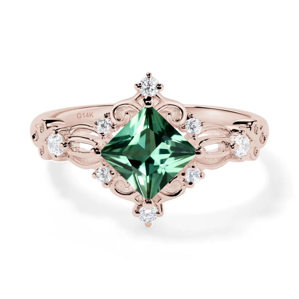 Green Sapphire Art Deco Ring - Image 8