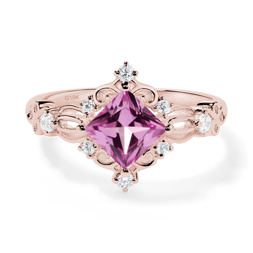 Pink Sapphire Sparkle Ring - Image 9