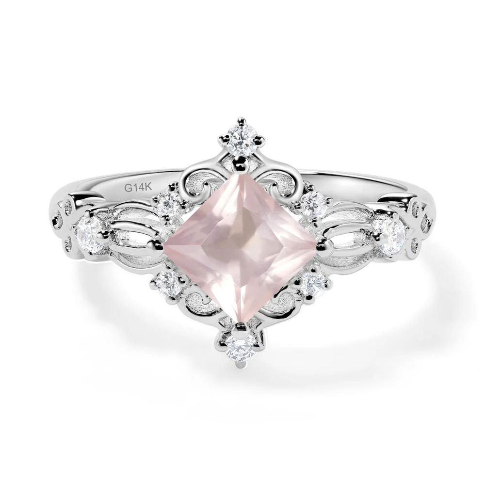 Rose Quartz Art Deco Ring - Image 2