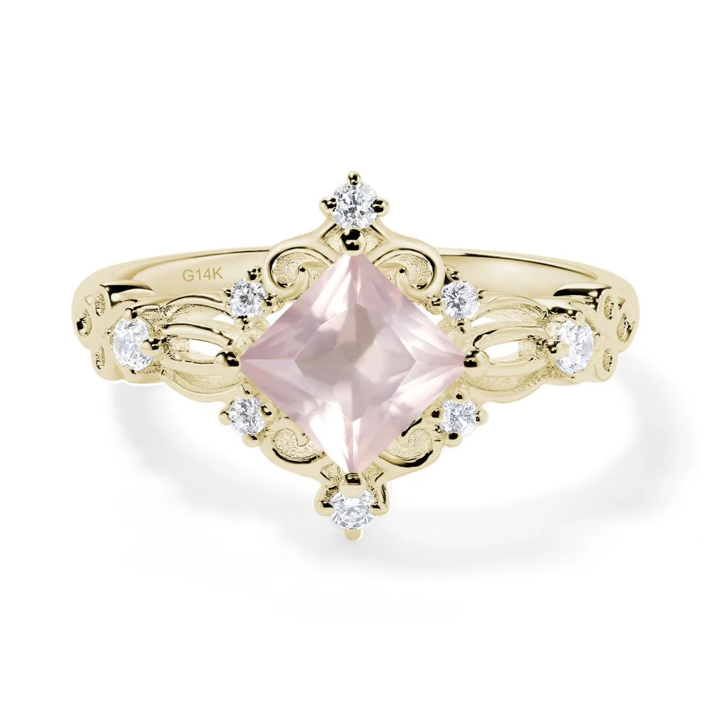 Rose Quartz Art Deco Ring - Image 4