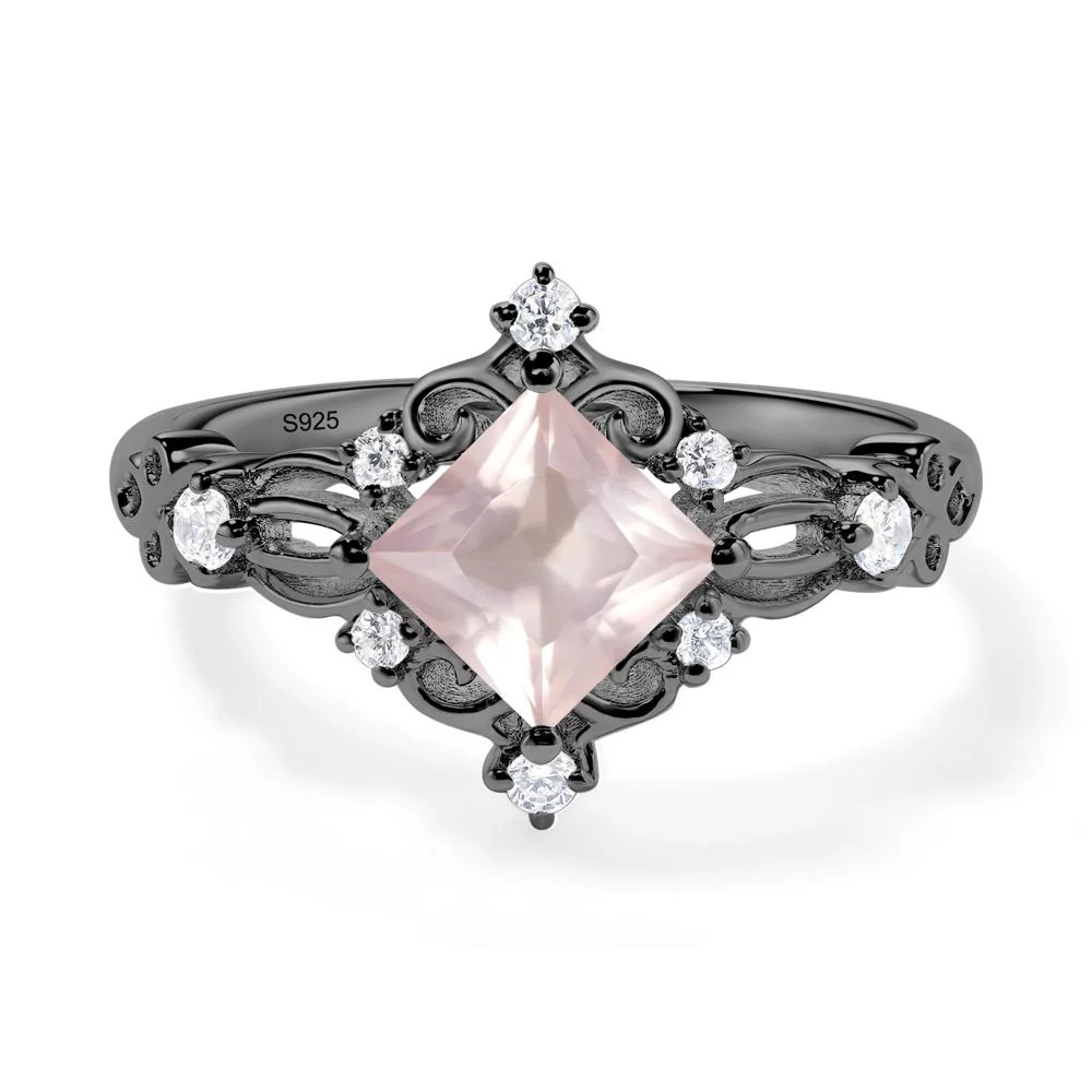 Rose Quartz Art Deco Ring - Image 7